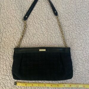 Kate Spade Black Clutch with Gold Chain